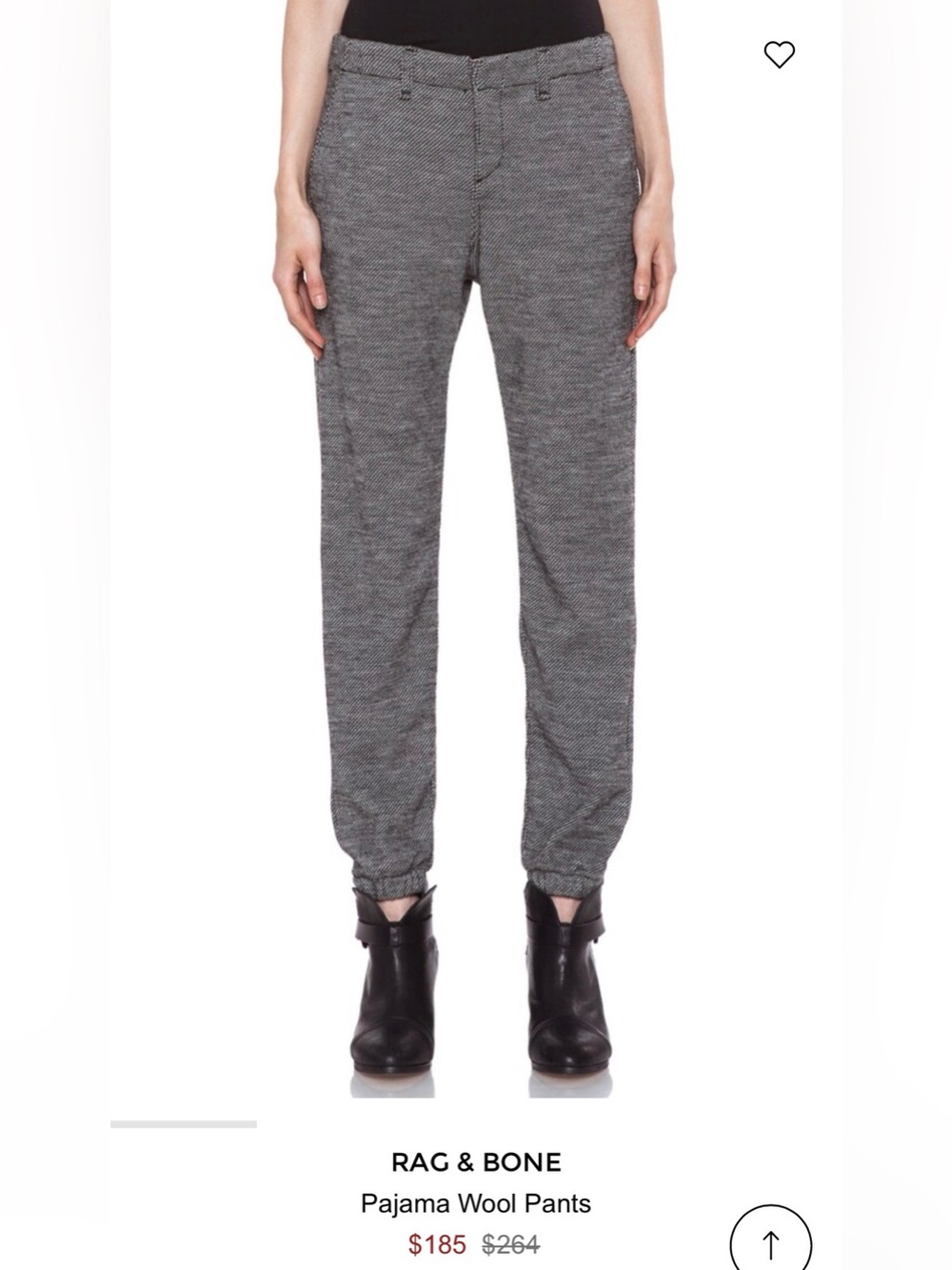rag & bone Wool Jogger Textured Pants